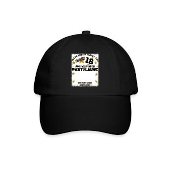 18th Birthday Girl & Boy Guestbook - Baseball Cap - black/black - Front