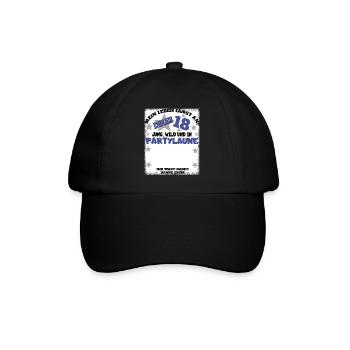 18th Birthday Girl & Boy Guestbook - Baseball Cap - black/black - Front