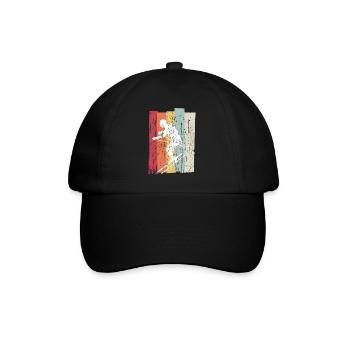 Biathlon Vintage Sports Fan Snow Biathlete Winter S - Baseball Cap - black/black - Front