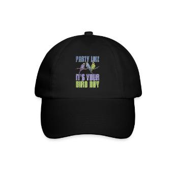 Perruche Faites la fête comme si c’était votre jour d’oiseau amoureux des animaux - Casquette classique - noir/noir - Devant