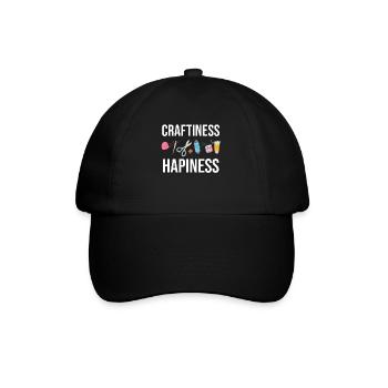 Crafts, Happiness, Pottery, Scrapbooking, Painter, Pottery - Baseball Cap - black/black - Front