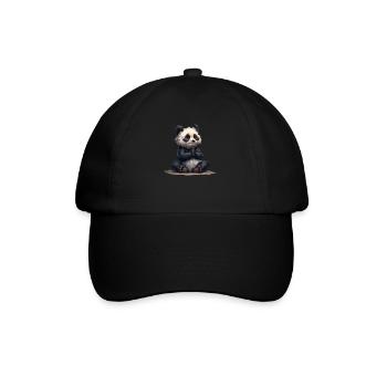 Panda Bear Yoga Japanese Giant Panda - Baseball Cap - black/black - Front