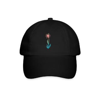 Flower, Nature, Botany - Baseball Cap - black/black - Front