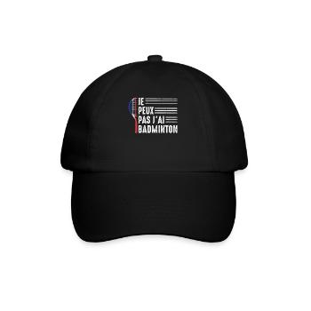 Je Peux Pas J'ai Badminton Bad Joueur de Badminton - Casquette classique - noir/noir - Devant