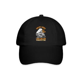Drôle de Train amant Trains Locomotive cadeau - Casquette classique - noir/noir - Devant