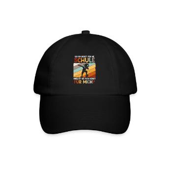 Ich Bin Bereit Für Die Schule - Baseballkappe - Schwarz/Schwarz - Vorne