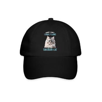 Siberian Cat Sibirische Katze - Baseball Cap - black/black - Front