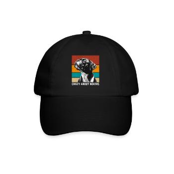Boxeur allemand CRAZY ABOUT BOXER Drôle - Casquette classique - noir/noir - Devant