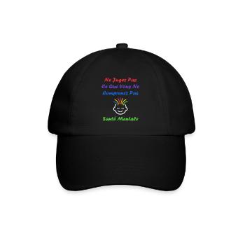 sensibilisation santé mentale - Casquette classique - noir/noir - Devant