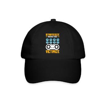Cryptocurrency Rewards Gaming Blockchain Gamer - Baseball Cap - black/black - Front