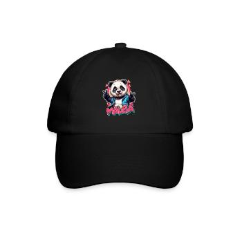 MALEA - Beau nom de fille avec Cool Panda - Casquette classique - noir/noir - Devant
