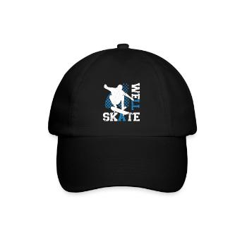 Art de skateboard pour garçons filles hommes cadeaux de skateboard - Casquette classique - noir/noir - Devant