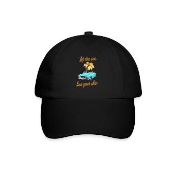Retro Convertible Saying Sun Kisses The Skin Convertible - Baseball Cap - black/black - Front