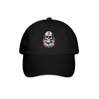 Fête mexicaine emblématique de Sugar Skull - Casquette classique - noir/noir - Devant