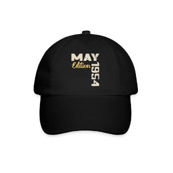 May 1954 Birthday May 1954 Gift May 1954 May - Baseball Cap - black/black - Front