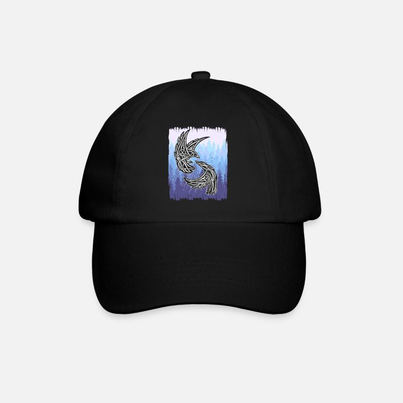 Chaman, Oiseaux Celtiques, Nature, Oiseau, Forêt - Casquette classique - noir/noir