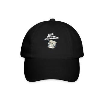 Help I need an adult adult - Baseball Cap - black/black - Front