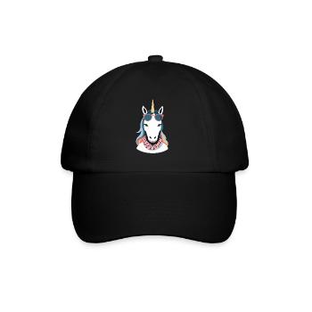 Einhorn Mama Einhörner Liebende Lustige Stylische - Baseballkappe - Schwarz/Schwarz - Vorne