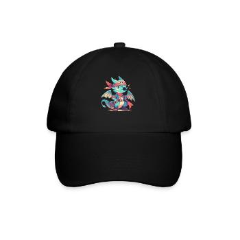 Dragon Pirate Kawaii Dragon Kids - Baseball Cap - black/black - Front