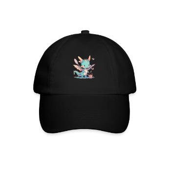 Dragon Butterfly Kawaii Dragon Kids - Baseball Cap - black/black - Front