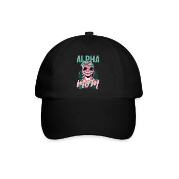 Alpha Maman Drôle Dinosaure Maman Dinos Cool - Casquette classique - noir/noir - Devant