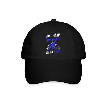 Des filles cool qui sautent des pistes Vacances de ski Wint - Casquette classique - noir/noir - Devant