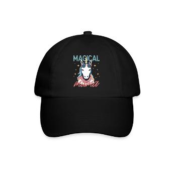 Maman magique Licorne aimant femme élégante - Casquette classique - noir/noir - Devant
