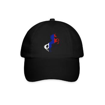 Einhorn Russland Flagge TShirt Magisches Einhorn Russisch - Baseballkappe - Schwarz/Schwarz - Vorne