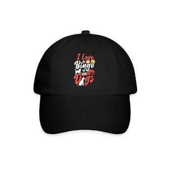 Bingo Player Dog I Love Bingo And - Baseball Cap - black/black - Front