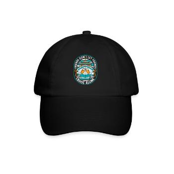 Ne laissez pas vos amis naviguer seuls en bateau de croisière - Casquette classique - noir/noir - Devant