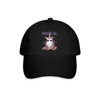 Magical Mom Unicorn Love Stylish Funny - Baseball Cap - black/black - Front