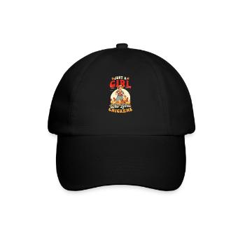 Fille de fermier de poulet aime les poulets - Casquette classique - noir/noir - Devant
