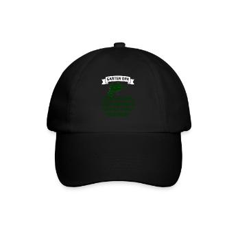 Garten Opa Pflanzen Gartenarbeit Geschenk - Baseballkappe - Schwarz/Schwarz - Vorne