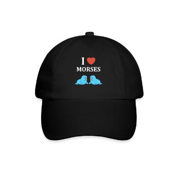 Animal humour Morse - Casquette classique - noir/noir - Devant