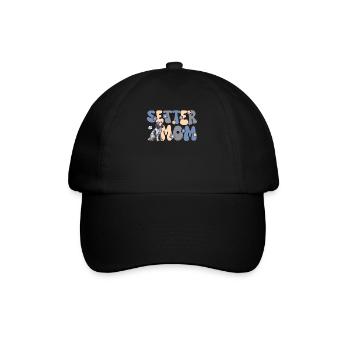 English Blue Setter Groovy Setter Mama - Baseball Cap - black/black - Front