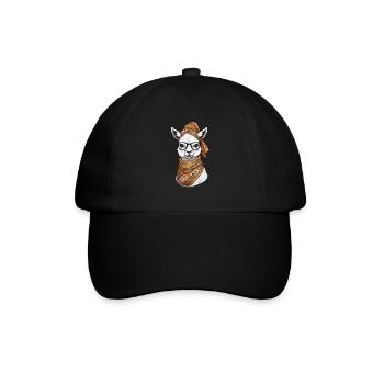 Funny Llama Alpaca Mother Design - Baseball Cap - black/black - Front
