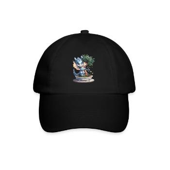Dragon Bonsaï Japonais Kawaii - Casquette classique - noir/noir - Devant