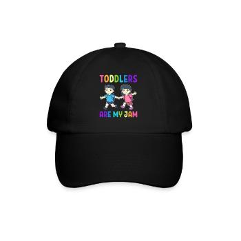 Toddlers Are My Jam Kindermädchen - Baseballkappe - Schwarz/Schwarz - Vorne