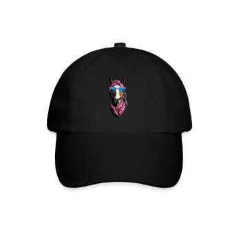 Mama Pferd Stilvolle Pferdeliebe Pferdemädchen - Baseballkappe - Schwarz/Schwarz - Vorne