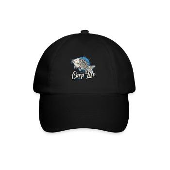Carp Fishing Carp Life Loves Fishing Rod Fisherman - Baseball Cap - black/black - Front