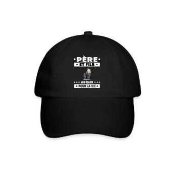 Father & Son Dad Duo Man Team Life Father's Day - Baseball Cap - black/black - Front