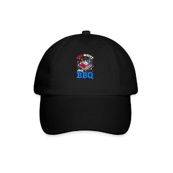 Patriotic Chef Red, White, and BBQ - Baseball Cap - black/black - Front