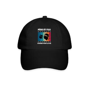 Father and son vintage Corsican dad - Baseball Cap - black/black - Front