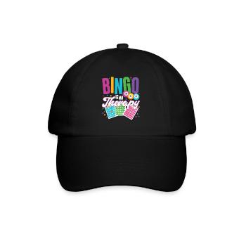 Le bingo est ma thérapie - Casquette classique - noir/noir - Devant