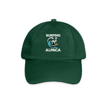 Surfing Alpaca - Baseballkappe - Flaschengrün - Vorne
