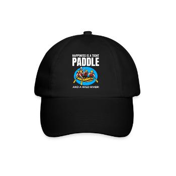 Rafting Team Floß Wildwasser Rafter Paddel Lustig - Baseballkappe - Schwarz/Schwarz - Vorne