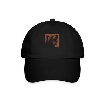 Grizzly Bear Brown Bear - Baseball Cap - black/black - Front