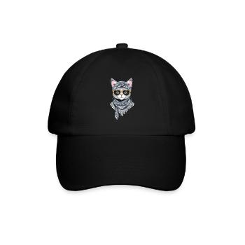 Cute Cat Mom Cat Lover Stylish - Baseball Cap - black/black - Front