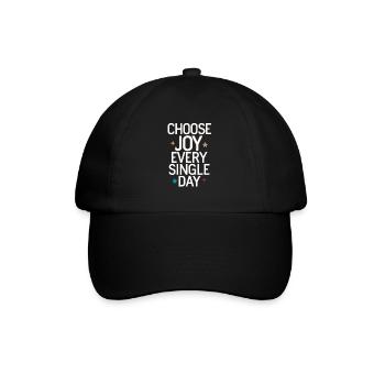 Choisissez la joie chaque jour - Casquette classique - noir/noir - Devant