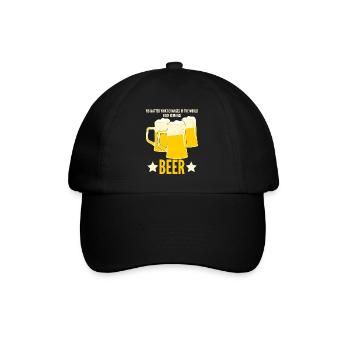 Beer Remains Beer - Baseballkappe - Schwarz/Schwarz - Vorne